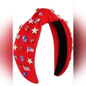 4th of July Headband for Women Patriotic‎ American Flag Knotted Headband